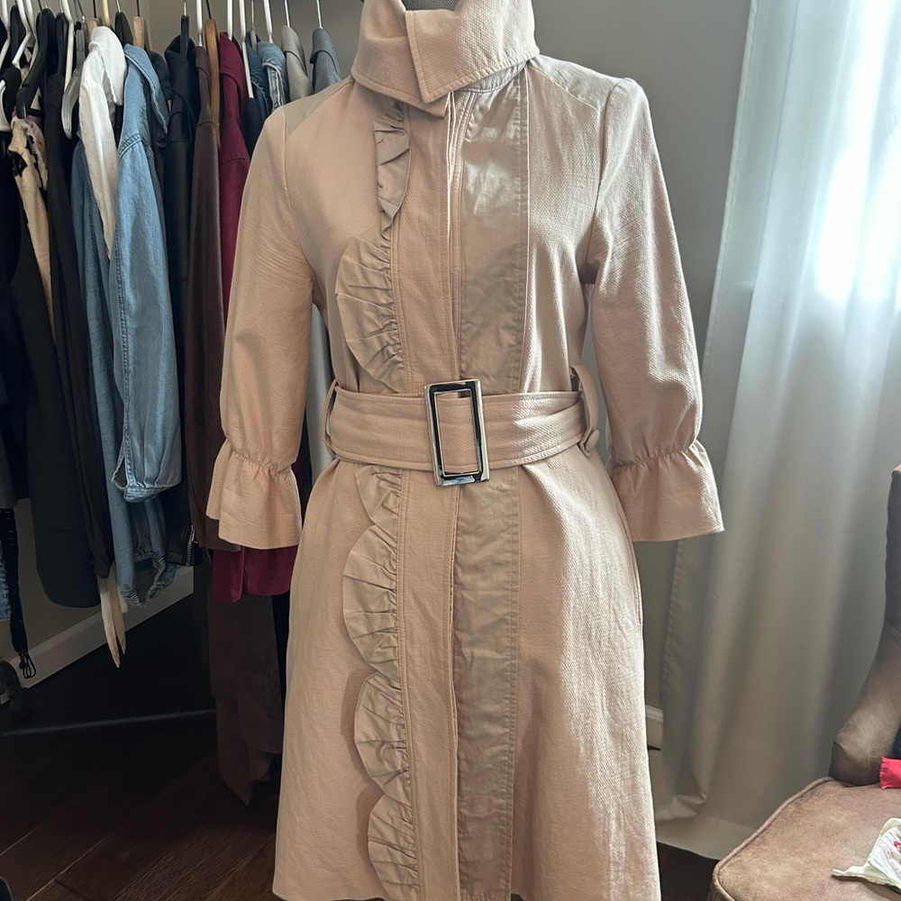 hazel Cream Jacket with Pale Pink Ribbon Loop